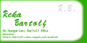 reka bartolf business card
